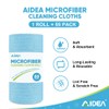 AIDEA Microfiber Cleaning Cloth Roll, Blue Shop Towels 55 Sheets