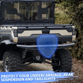 SAUTVS Ranger XP 1000 Rear Bumper 2018-2025, Rear Brush Guard Protector for Polaris Ranger 1000 / XP/Crew 2018-2024 2025 Accessories, Replace #2882529