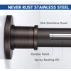 BRIOFOX Industrial Shower Curtain Rod - Never Rust Non-Slip 43-72
