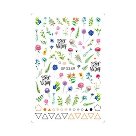 Generic Blossom Branches Flower Nail Sticker Tulips Poppy Daffodil Rose Daisy Xf3349 Nail Wraps Stickers Manicure Supplies for Women Nails Full Long Lasting Easy Apply and Remove