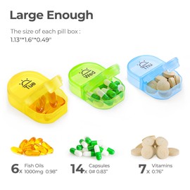AUVON Pink PU Leather Bag Pill Boxes 7 Day 2 Times a Day, Large AM/PM Pill Box Organiser with Portable Zipper Leather Bag for Holding Supplements, Vitamins and Fish Oils