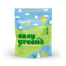 Organifi Kids: Easy Greens - Probiotics for Kids Made with a Delicious Blend of Vegetables and Superfoods - Plant-Based, Vegan, and No Gluten, Dairy, or Soy, 15 Servings
