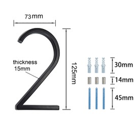 Floating house numbers height 5in(12.5cm) black house numbers black door numbers sign large door numbers,house signs (2)