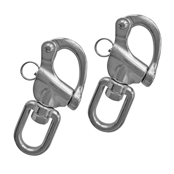 RANYUSS Pair of 2-3/4in(70mm) Swivel Eye Snap Shackle Quick Release