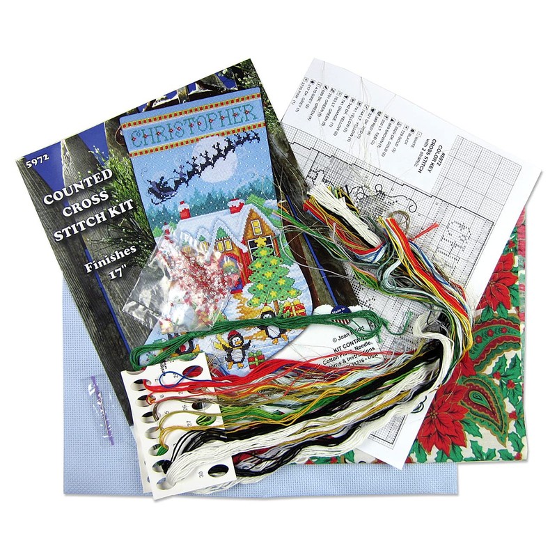 Tobin Kit de Calcetines de Punto de Cruz para Fiesta