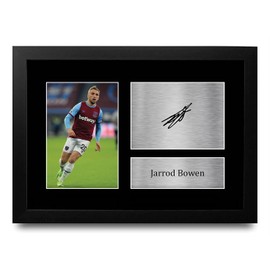 HWC Trading FR A4 Jarrod Bowen West Ham United Gifts Printed Signed Autograph Picture for Football Fans and Supporters - A4 Framed
