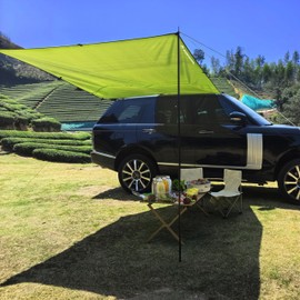 Awning Tarp for Camping,Tailgate Awnings & Shelters for Sun Shade and Waterproof, Outdoor Rear&Side Vehicle Awning Shelter for Van, MPV, Campers(10 * 6.56ft,Green)