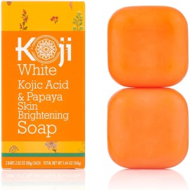 Koji White Papaya Soap Pack Of 2 Natural Skin Brightening Cleansing Bars