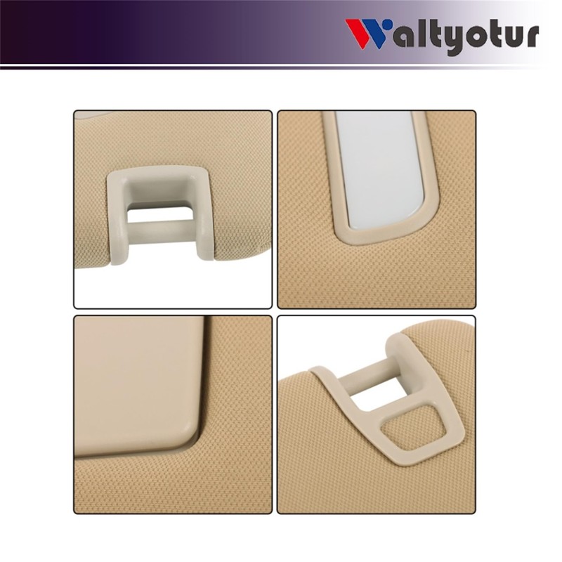 waltyotur Beige Sun Visor Passenger Side RH Lighted Mirror Replacement