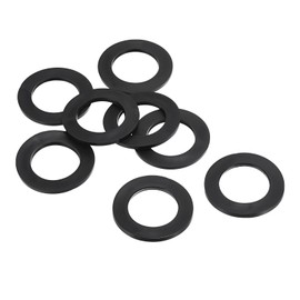 TOP-VIGOR 8Pcs Rubber Flat Washers, 39mm OD 25mm ID 2.5mm Thickness Heavy Duty Black Rubber Grommet Vibration Damping Pads Sealing Gasket Washers for Faucet Pipe Water Hose Fastener Bolt