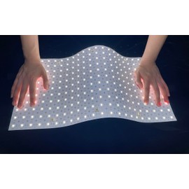 VALIKIY Flexible LED Backlight Sheet 6000K White,IP54 Waterproof,19.3 x 9.6inch=36W, CRI>95, dimmable, linkable, cuttable Soft Light Sheet for Translucent countertop Wall Interior Space [4 Sheets]