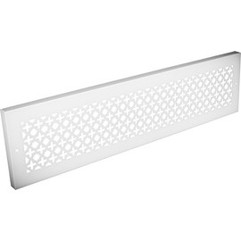 SteelCrest Bronze Series Victorian Rectangular Baseboard Grille - White (30" x 6")