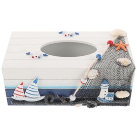 Alipis 1pc Box Vintage Decor Tissue Box for Car Adorno para Mesa De Nautical Tissue Box Cover Dining Table Decor Nautical Tissue Holder Wooden Tissue Box Tissue Case Storage Box
