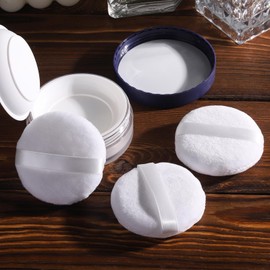 6 Pack Powder Puff Small Size Diameter 2.4 inches (6 cm) Thickness 0.6 inches (1.5 cm) Loose Powder Puff Set Makeup Puff Face Powder Replacement Puff White Makeup Puff Cosmetic Puff