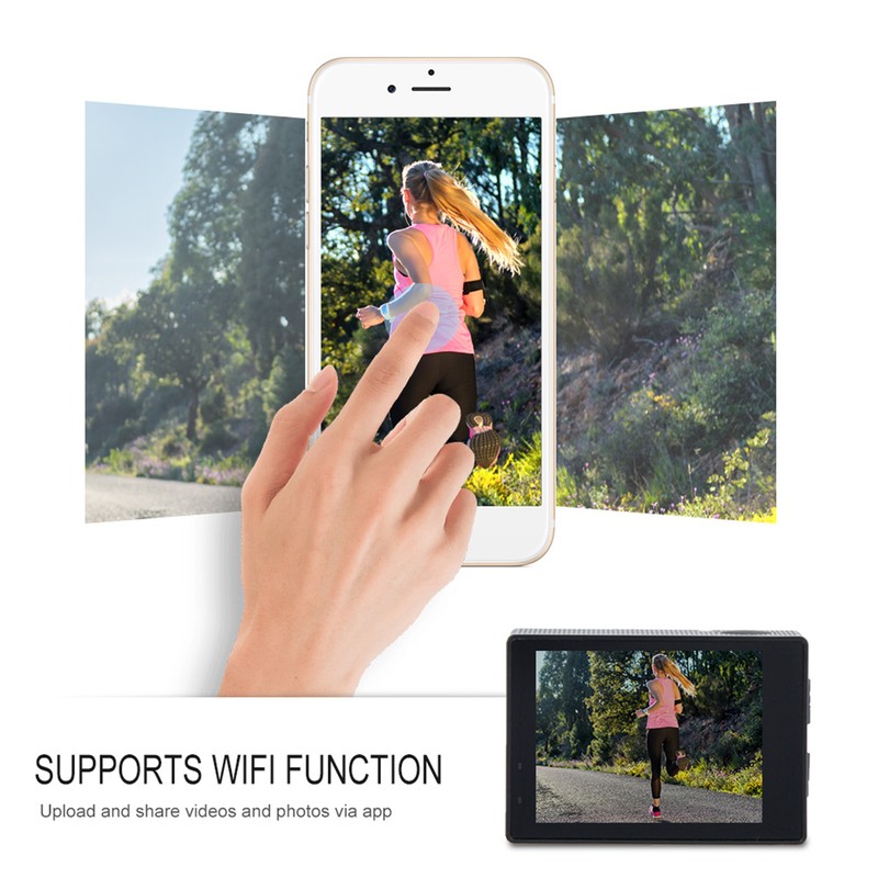 4K 30FPS 2.0inch LCD Screen Action Camera Underwater 30M Waterproof