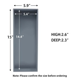 PRATIQUE Bamboo Drawer Organizer - Kitchen Utensil Organizer Silverware Tray Cutlery Holder，Office Desk Supplies and Accessories,15 * 5.9 * 2.6,Grey