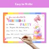 Rainbow Birthday Invitation Cards -15PCS with Envelopes for Birthday Party,