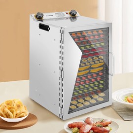 GMSLuu 18 Stainless Steel Trays Food Dehydrator,Food Dryer Food Dehydrator Machine Adjustable Timer and Temperature Control for Fruit, Meat, Beef, Jerky, Herbs.