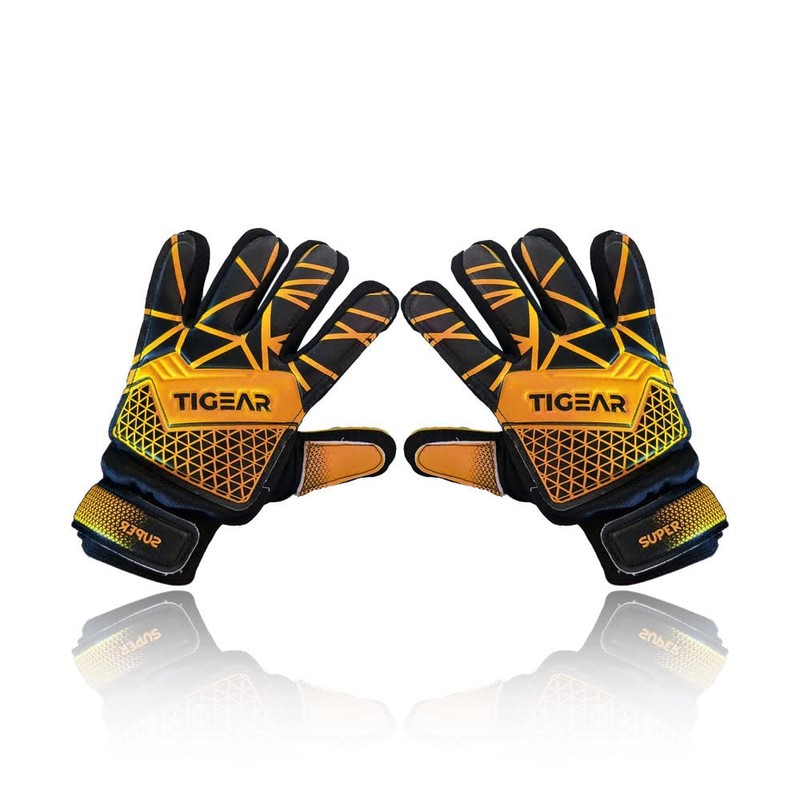 TIGEAR Junior Goalkeeper Gloves with Super Grip Latex & Palm