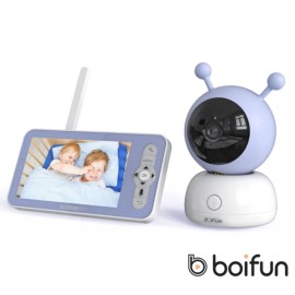 BOIFUN 1080P WiFi Baby Monitor and App Control 3000mAh Battery motion detection