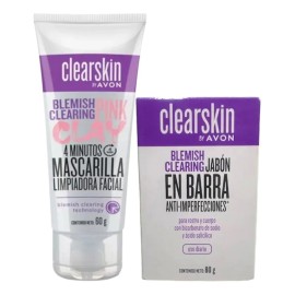 Clearskin Set Blemish Clearing Jabon + Mascarilla Mixta-grasa Día/noche