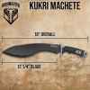 Bushmaster Kukri Machete Knife with Nylon Sheath | Sawback Blade