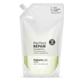 NatureLab - Recambio para champú reparador para el cabello  Hidrata el cabello dañado  tratado con color con células madre de bambú, queratina, argán 