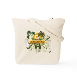 CafePress Palm Tree Bahamas Tote Bag Reusable Natural Beige Canvas Shopping Bag