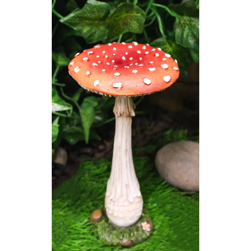 Enchanted Fairy Garden Pillar Toadstool Mushroom Home Decor Figurine 6.75"H