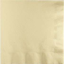 Club Pack of 250 Ivory Premium 3-Ply Disposable Dinner Party Napkins 8.75"