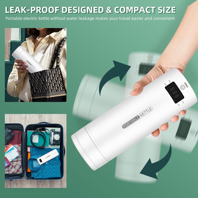 Travel Electric Kettle Portable Small Mini Tea Coffee Kettle Water
