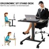 GallopFun Mobile Laptop Standing Desk Adjustable Height, Small Mobile Desk
