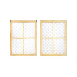 Chicken Wire Frame 2-Pack Unfinished Wood Picture Frame for Homemade Crafts(Outer 12 x 16 in, Interior 10.3 x 14 in)