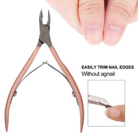 Stainless Steel Nail Dead Skin Scissors, Nail Trimmer Clipper For Calluses Hangnail Remover, Manicure Pedicure Tool(Rose Gold)