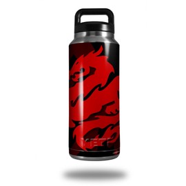 WraptorSkinz Skin Decal Wrap for Yeti Rambler Bottle 36oz Oriental Dragon Red on Black (YETI NOT Included)