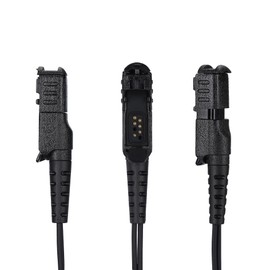 Seekingtec【2 Pack XPR 3500e Earpiece with Mic for Motorola Radio,XPR 3300e XPR3500 XPR3000 XPR3300 Walkie Talkie XPR 3300 3500 3300e 3500e Headset with Mic PTT +2 Earmolds+2 Eartips