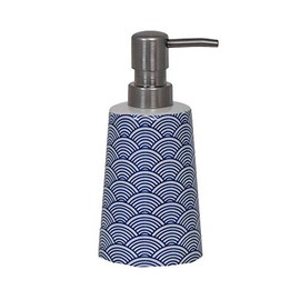 MSV Bento, Ceramic Soap Dispenser, Blue/White, 30 x 20 x 15 cm, Blue