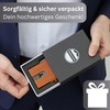 Wolkenstein Leather Card Case with Coin Compartment Men's Credit Card