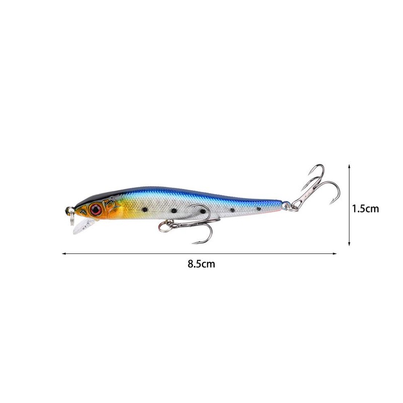 QBDIANGEN 5 Pcs Fishing Lures Set Hard Plastic Body Artificial
