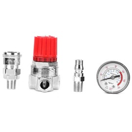 Pressure Regulator Switch Air Compressor Control Valve Gauge with Male/Female Connector