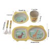 5 pcs set Eco friendly Bamboo Fiber Cartoon Children Tableware