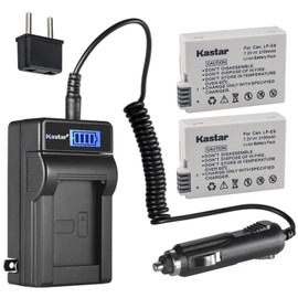 Kastar 2-Pack LP-E8 Battery and LCD AC Charger Compatible with Canon LP-E8 LPE8 Battery, Canon LC-E8 LC-E8E Charger, Canon EOS Kiss X5, EOS Kiss X6 Digital Cameras, Canon Camera Grip BG-E8