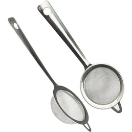 2 Pcs Fine Mesh Tea Strainer, Stainless Steel Sieve for Loose Leaf Tea, Herbal Tea & Coffee Brewing, Cup and Teapot Filter, Reusable Straining Tool