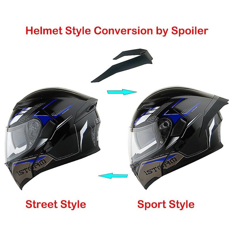 1Storm Motorcycle Modular Full Face Flip up Dual Visor Helmet
