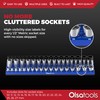 Olsa Tools Magnetic Socket Organizer (1/2-Inch Drive, 3 Row) -