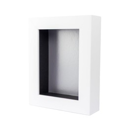 CountryArtHouse 5x7 White Shadow Box Frame with A 1 3/4" Usable Depth Includes Silver Acid-Free Backing, UV Resistant Acrylic, & Hanging Hardware