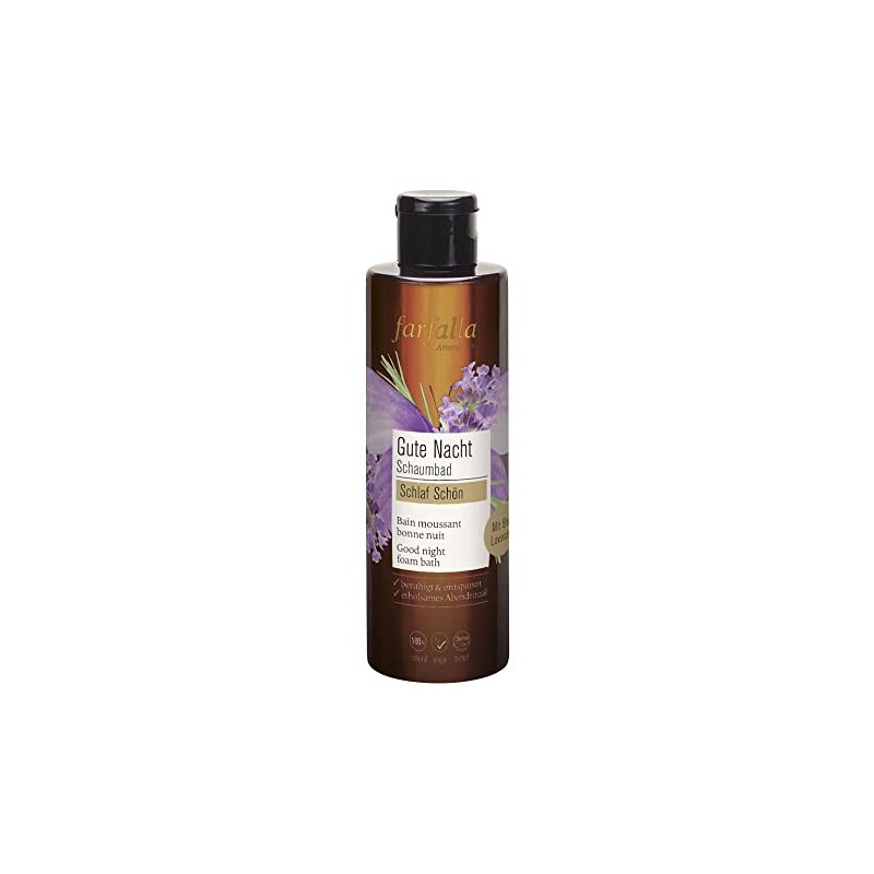 FARFALLA Gute Night Bubble Bath, Sleep Beautiful, Natural Cosmetics, 200