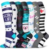 CTHH 7 Pairs Graduated Copper Compression Socks Women & Men