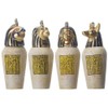 SUMMIT COLLECTION Egyptian Canopic Jar Set of 4 Pieces 3.5H