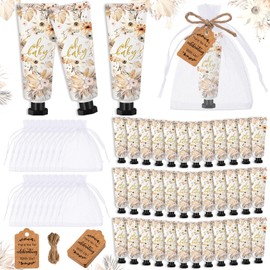Dansib 48 Sets /144 Pcs Baby Shower Hand Cream Gift Party Favors for Guests Gift Bridal Wedding Thank You Gifts Bulk Mini Travel Size Hand Lotion Set for Guests(Boho)